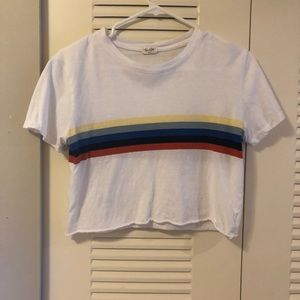 cropped white Brandy Melville top